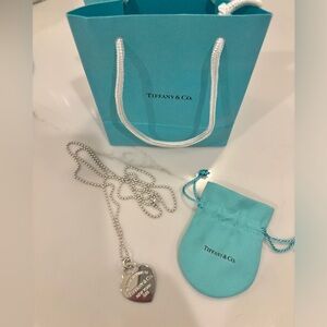 Authentic “Return to Tiffany” Pendant and Beaded Chain